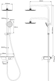 WeltWasser Душевая система WW DP 1020 WT – фотография-2